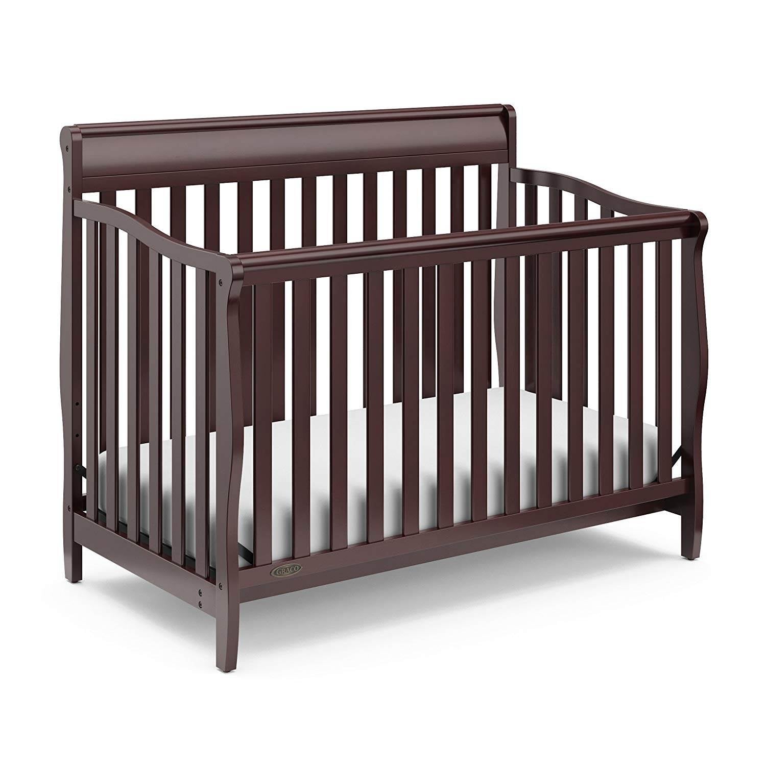 Graco Stanton 4 in 1 Convertible Crib, Espresso & Kolcraft Fresh Start Mattress - VMInnovations