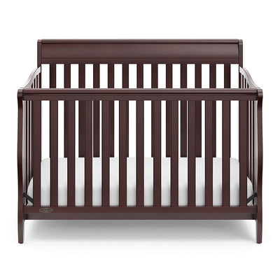 Graco Stanton 4 in 1 Convertible Crib, Espresso & Kolcraft Fresh Start Mattress - VMInnovations