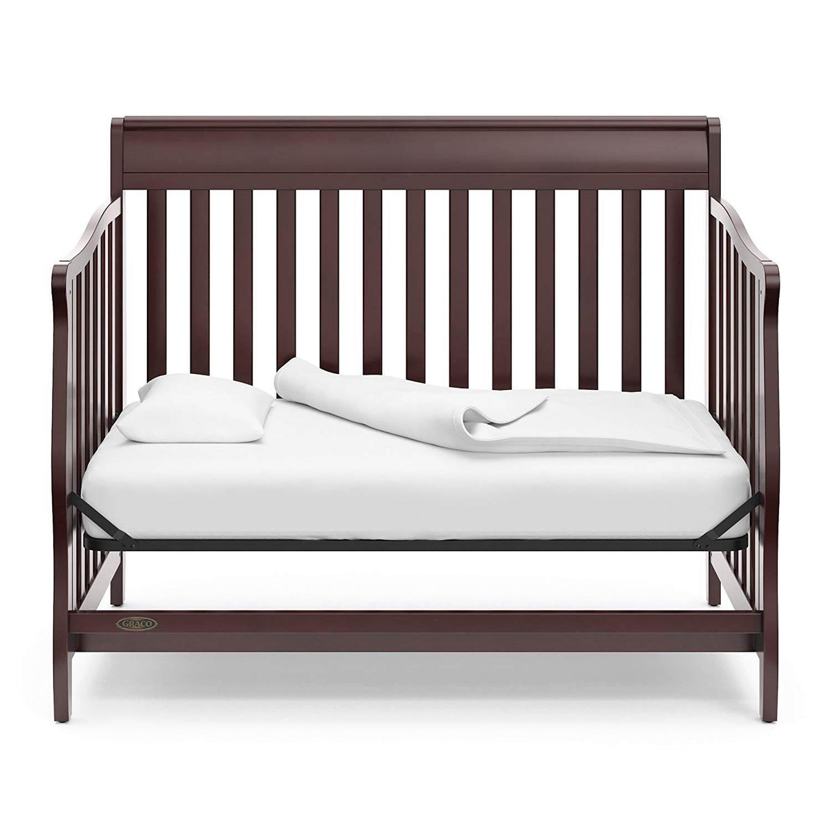 Graco Stanton 4 in 1 Convertible Crib, Espresso & Kolcraft Fresh Start Mattress