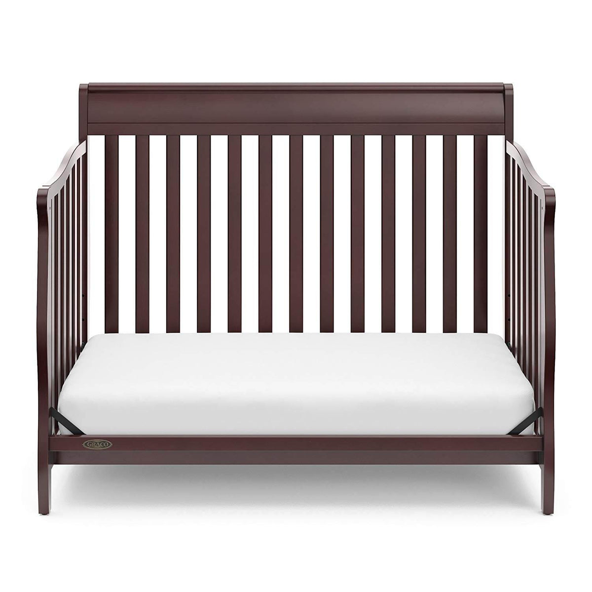 Graco Stanton 4 in 1 Convertible Crib, Espresso & Kolcraft Fresh Start Mattress