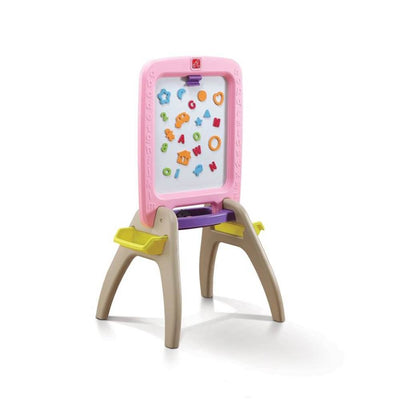 Step2 All Around Art & Letter Easel for 2, Pink (Open Box)