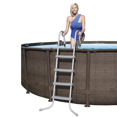 Bestway 14ft x 42in Power Steel Deluxe Above Ground Pool Set and Pump (Used)
