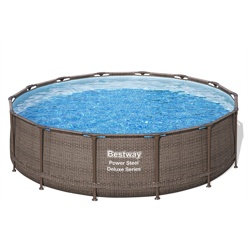 Bestway 14ft x 42in Power Steel Deluxe Above Ground Pool Set and Pump (Used)