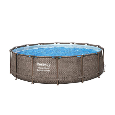 Bestway 14' x 42" Steel Frame Above Ground Swimming Pool Set w/ Pump (Open Box)