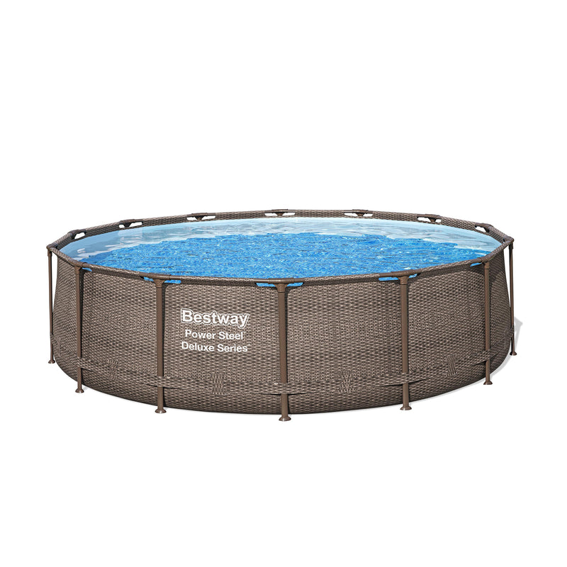 Bestway 14ft x 42in Power Steel Deluxe Above Ground Pool Set and Pump (Used)