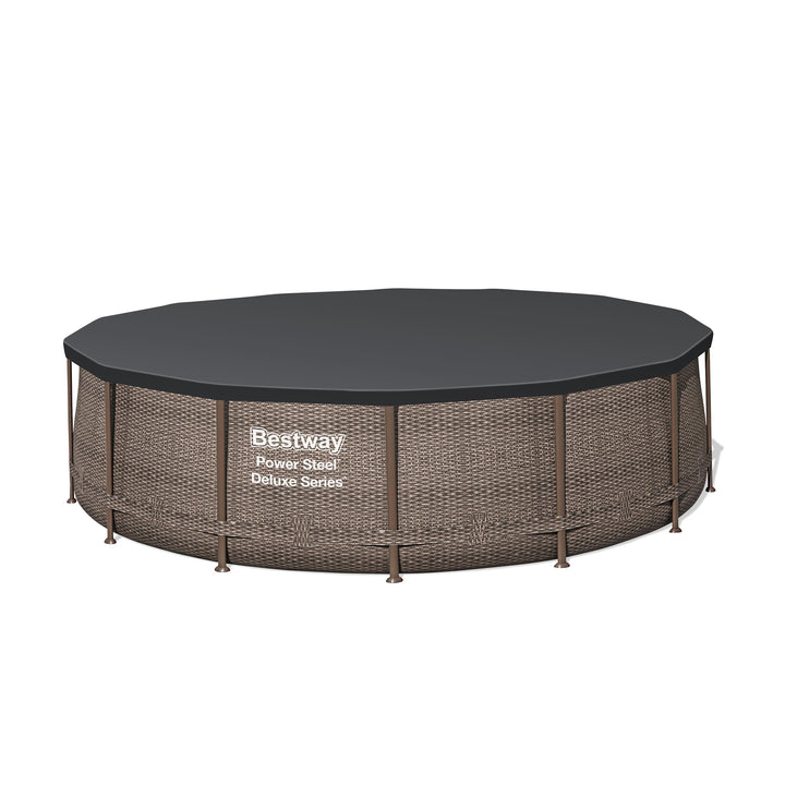 Bestway 14' x 42" Power Steel Deluxe Above Ground Swimming Pool & Pump (Used)