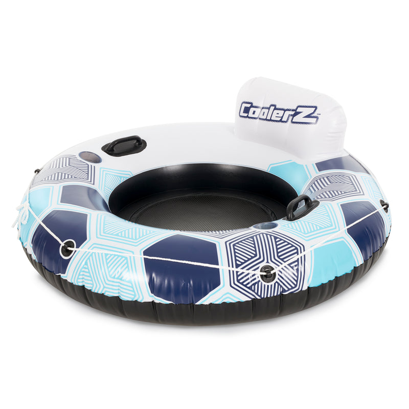 Bestway CoolerZ Rapid Rider Inflatable Lake Pool Tube Float, Blue/Gray, 2 Pack