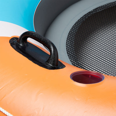 Bestway CoolerZ Rapid Rider Inflatable River Pool Tube Float, Orange (Open Box)