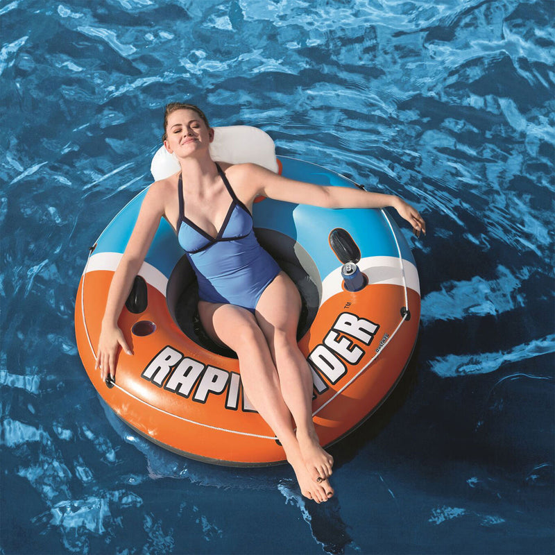 Bestway CoolerZ Rapid Rider Inflatable River Tube, Orange (Open Box) (2 Pack)