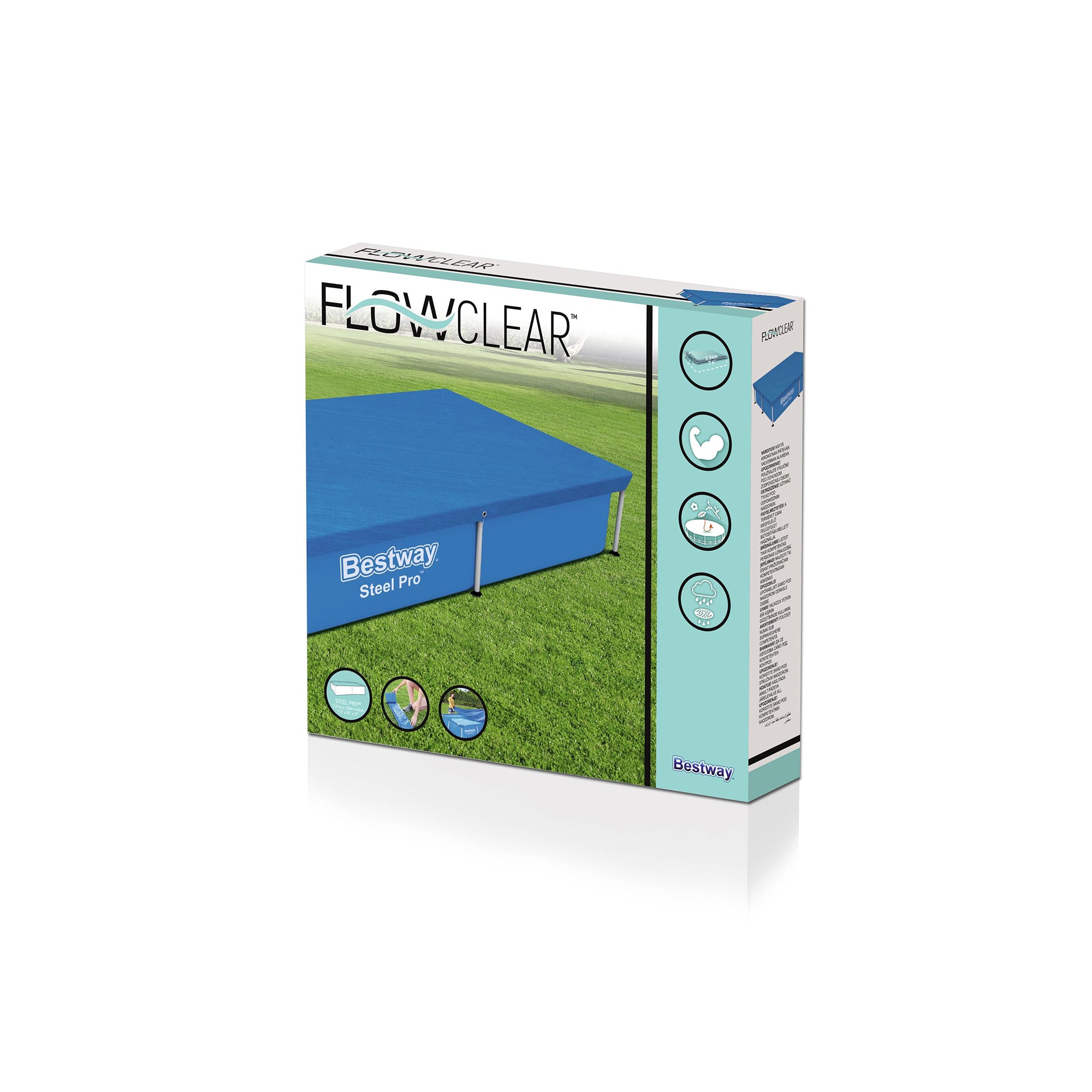 Bestway Flowclear 7'4" x 60" Floating Rectangle Above Ground Swimming Pool Cover (For Parts)