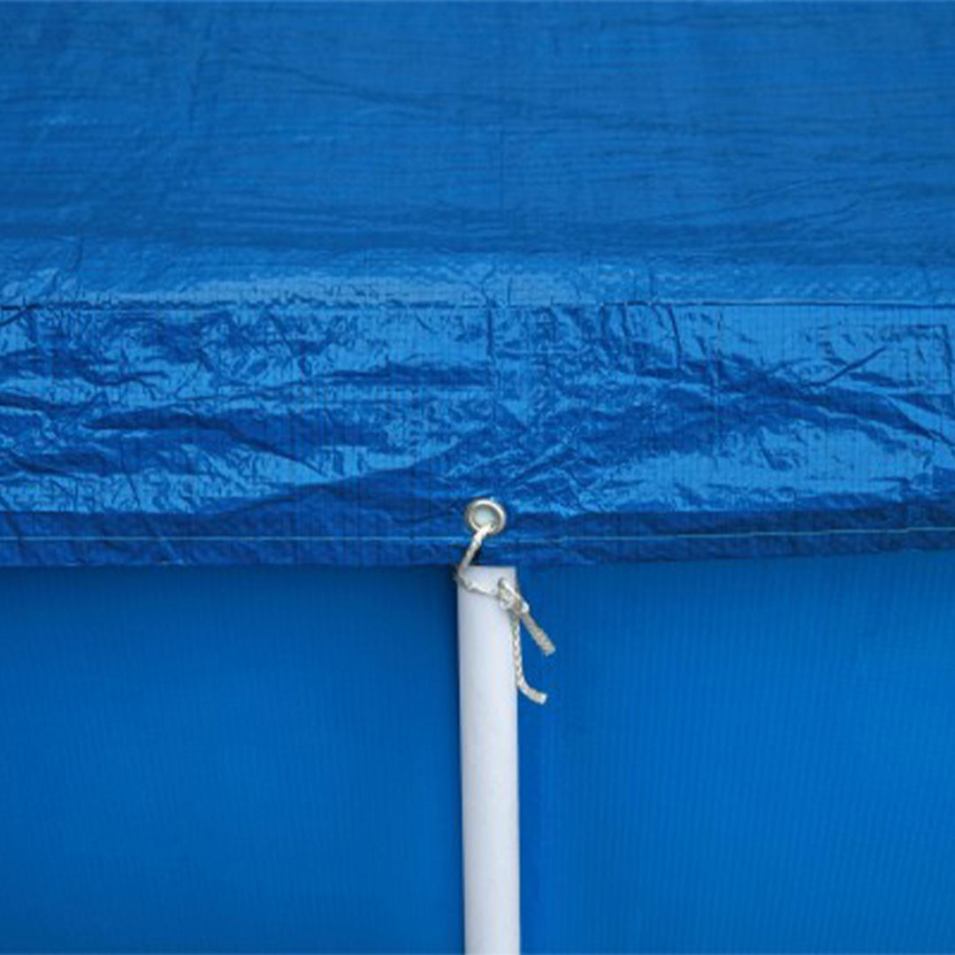 Bestway Rectangular 118" x 79" Above Ground Outdoor Swimming Pool Cover, Blue