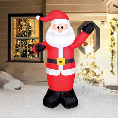 Occasions 6' Inflatable Pre Lit Santa Claus Christmas Yard Decoration (Used)