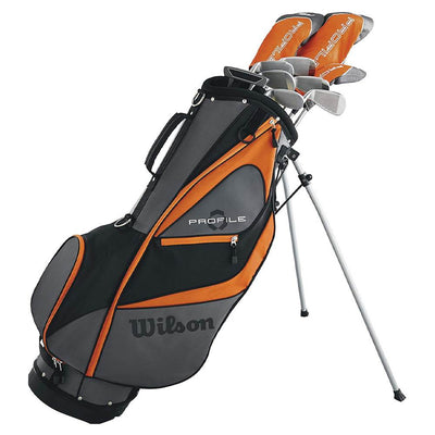 Wilson Profile Teen Right Handed Golf Club Set, Orange & Wheeled Travel Case