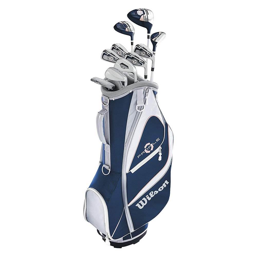 Wilson Profile Women's Right Handed Complete Golf Club Set & Wheeled Travel Case