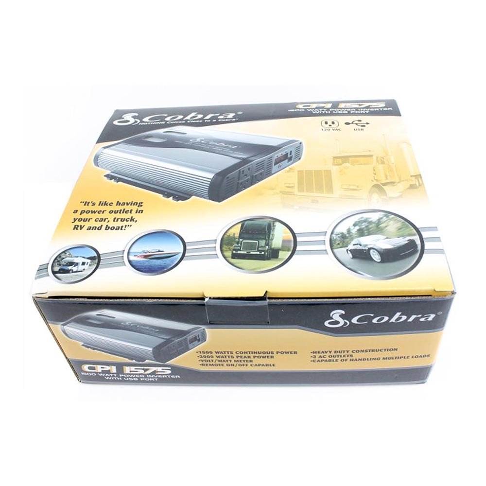 Cobra CPI1575 3000 WATT Car Power Inverter DC To AC (Open Box)