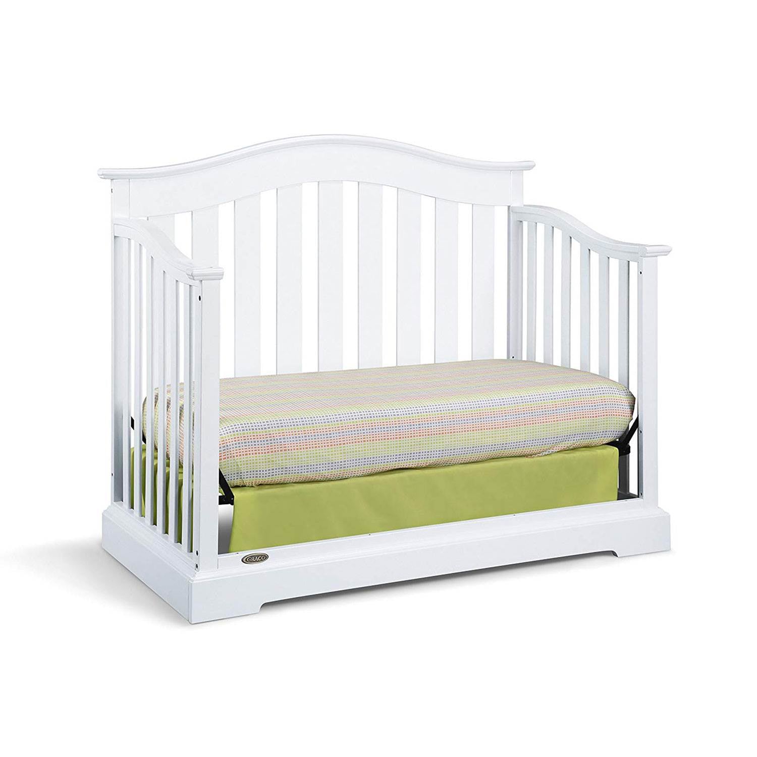 Graco Westbrook 4 in 1 Convertible Crib, White & Kolcraft Fresh Start Mattress - VMInnovations