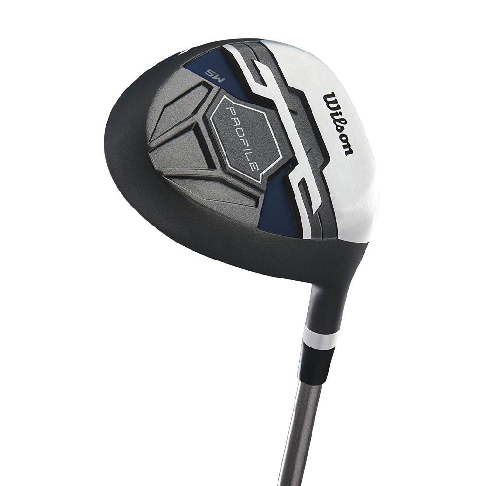Wilson Profile Men's Senior Right Hand Golf Club Set, Blue & Wheeled Travel Case