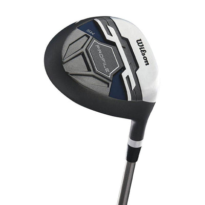 Wilson Profile Men's Senior Right Hand Golf Club Set, Blue & Wheeled Travel Case