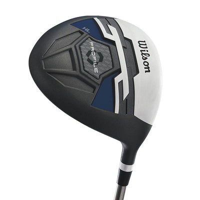 Wilson Profile Men's Senior Right Hand Golf Club Set, Blue & Wheeled Travel Case