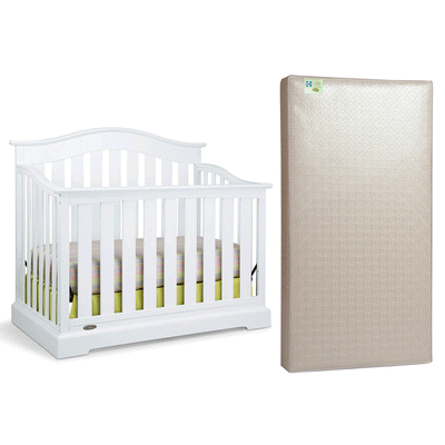 Graco Westbrook 4 in 1 Convertible Crib, White & Sealy Soybean Crib Mattress