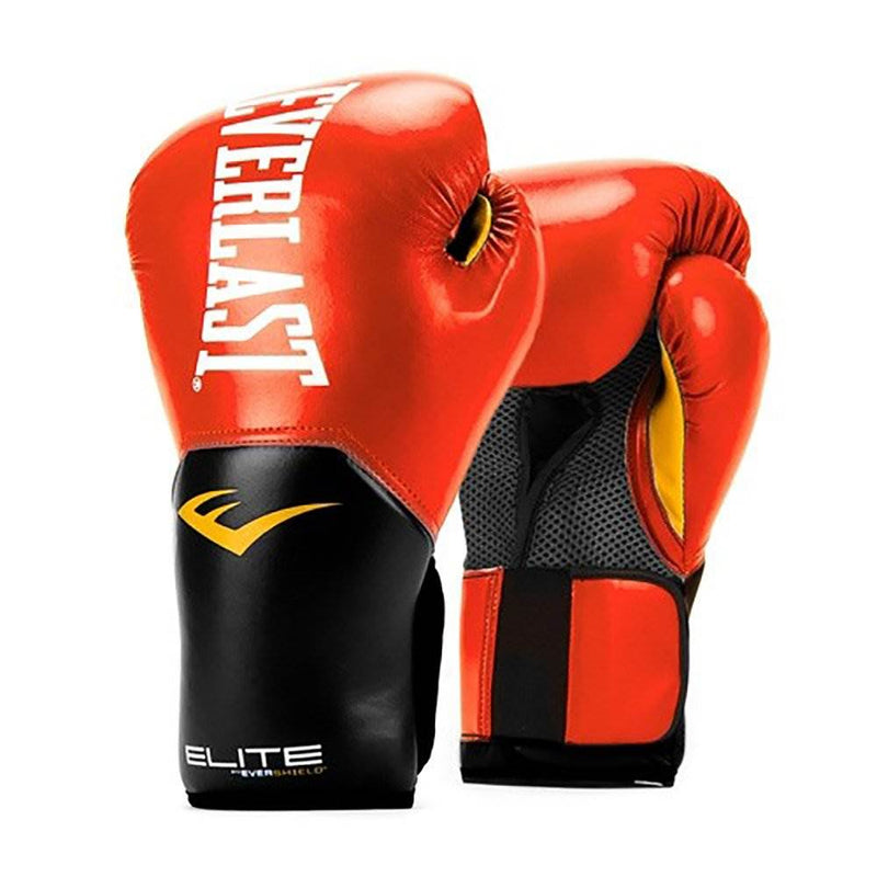 Everlast Red Elite Pro Style Boxing Gloves 16 Oz & 120-Inch Hand Wraps (3 Pack) - VMInnovations