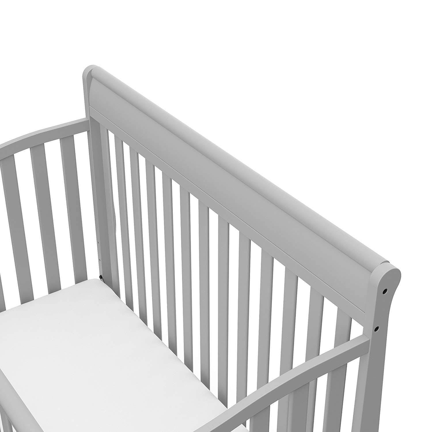 Graco Stanton Convertible Crib, Pebble Gray & Kolcraft Fresh Start Mattress - VMInnovations