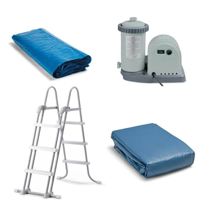 Intex 16ft x 48in Prism Frame Above Ground Pool w/ Pump & Chemical Cleaning Kit