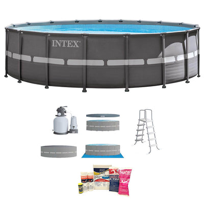 Intex 18ft x 52in Ultra Frame Above Ground Pool w/ Pump & Chemical Cleaning Kit