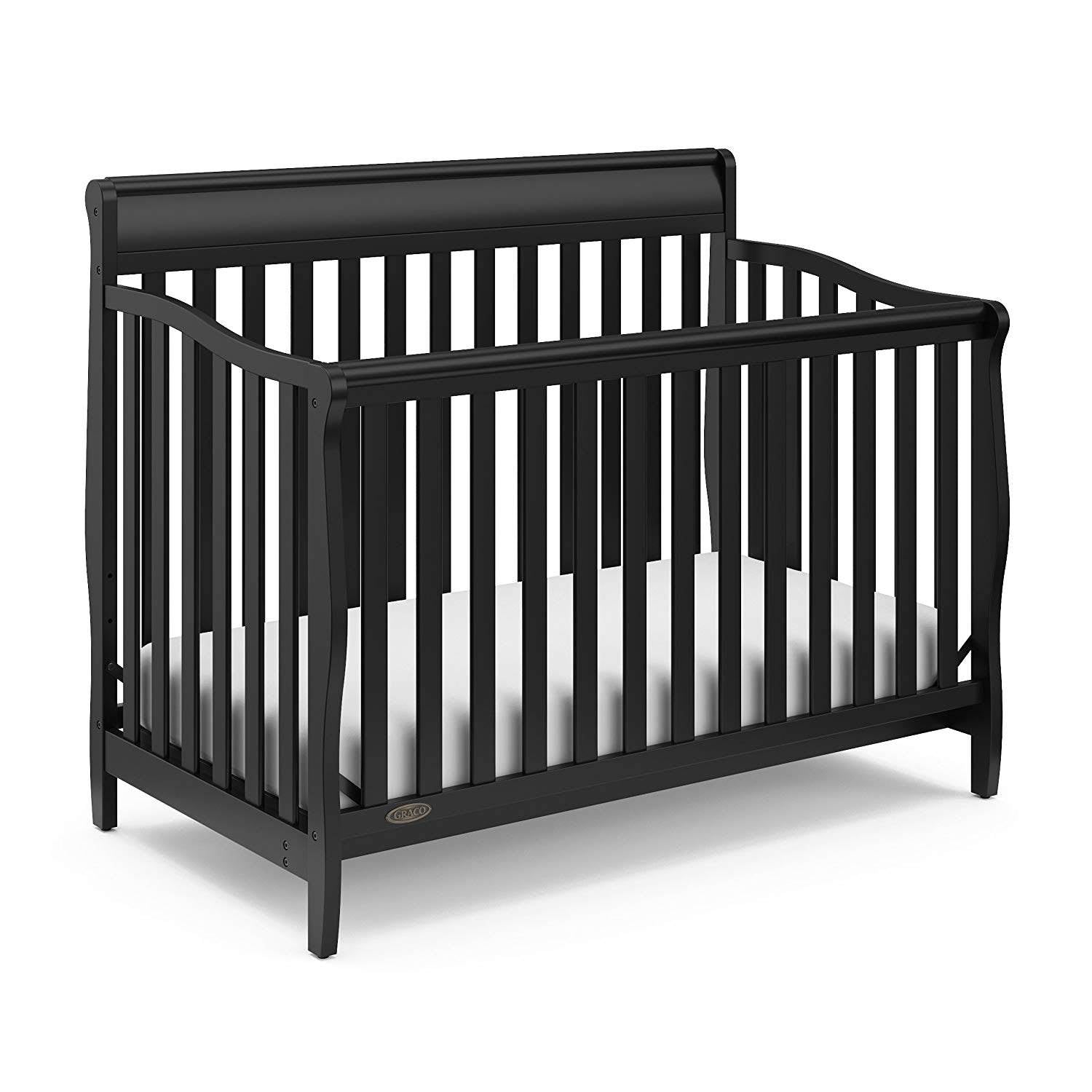 Graco Stanton 4 in 1 Convertible Crib, Black & Kolcraft Pure Sleep Crib Mattress