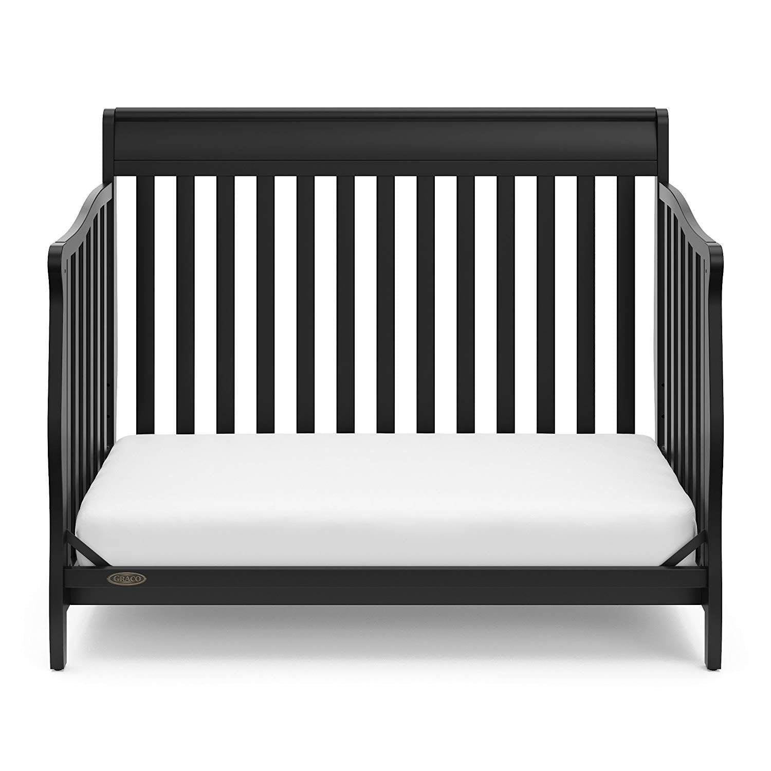 Graco Stanton 4 in 1 Convertible Crib, Black & Kolcraft Pure Sleep Crib Mattress