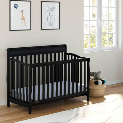 Graco Stanton 4 in 1 Convertible Crib, Black & Kolcraft Pure Sleep Crib Mattress