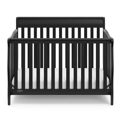 Graco Stanton 4 in 1 Convertible Crib, Black & Kolcraft Fresh Start Mattress - VMInnovations