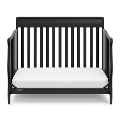 Graco Stanton 4 in 1 Convertible Crib, Black & Kolcraft Fresh Start Mattress - VMInnovations