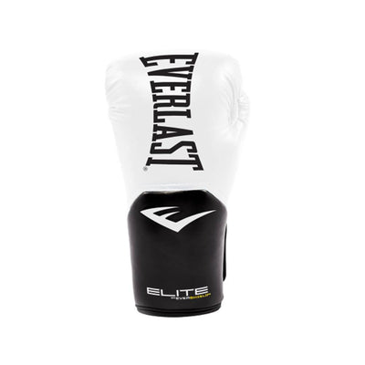Everlast White Elite ProStyle Boxing Gloves 12 Oz & 120-Inch Hand Wraps (3 Pack)