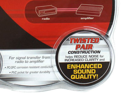 Rockford Fosgate RFI-10 10 Foot Twisted RCA Car Audio Signal Cable (10 Pack)