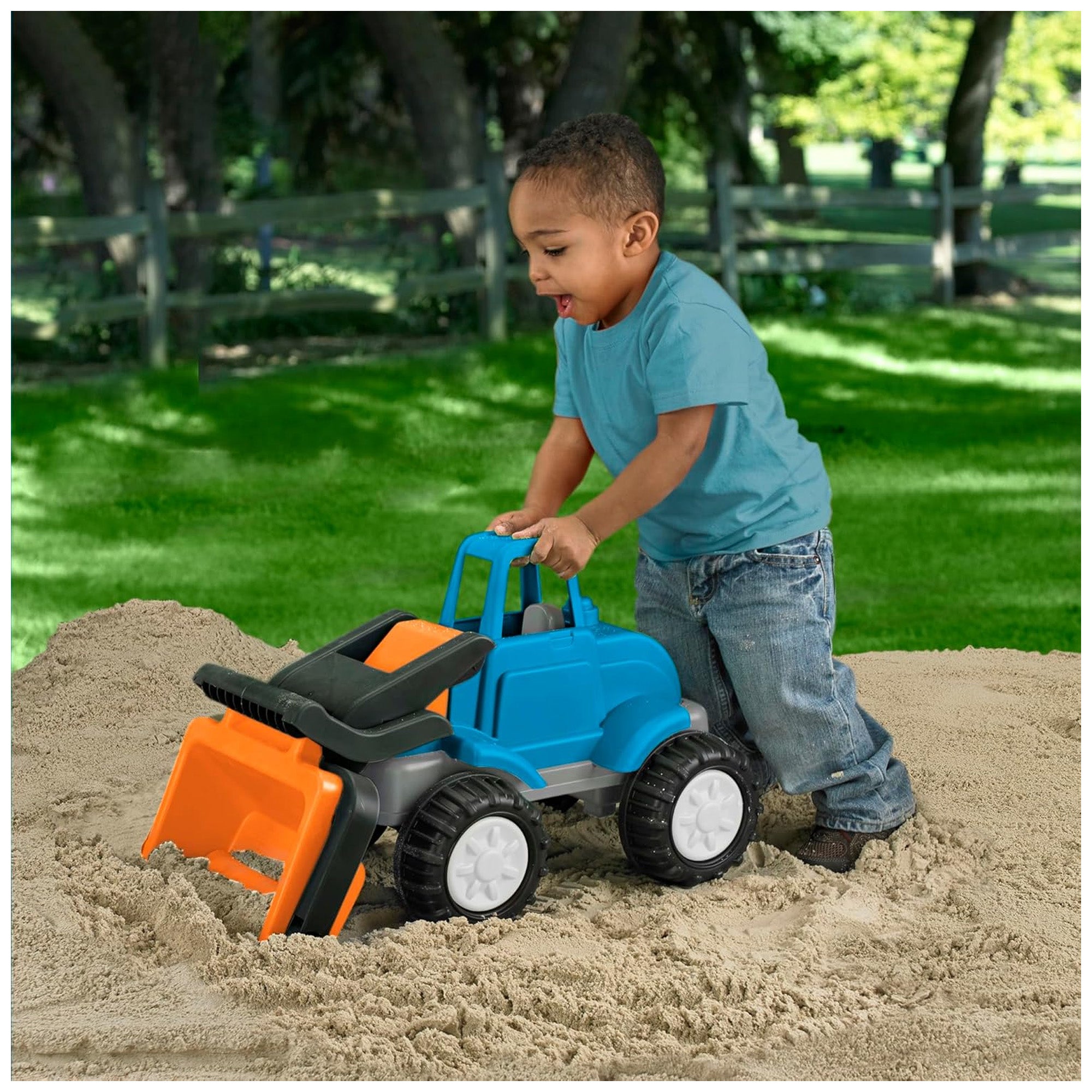 American Plastic Toys Gigantic Loader Truck w/Tilting Dump Bucket (Open Box) - VMInnovations