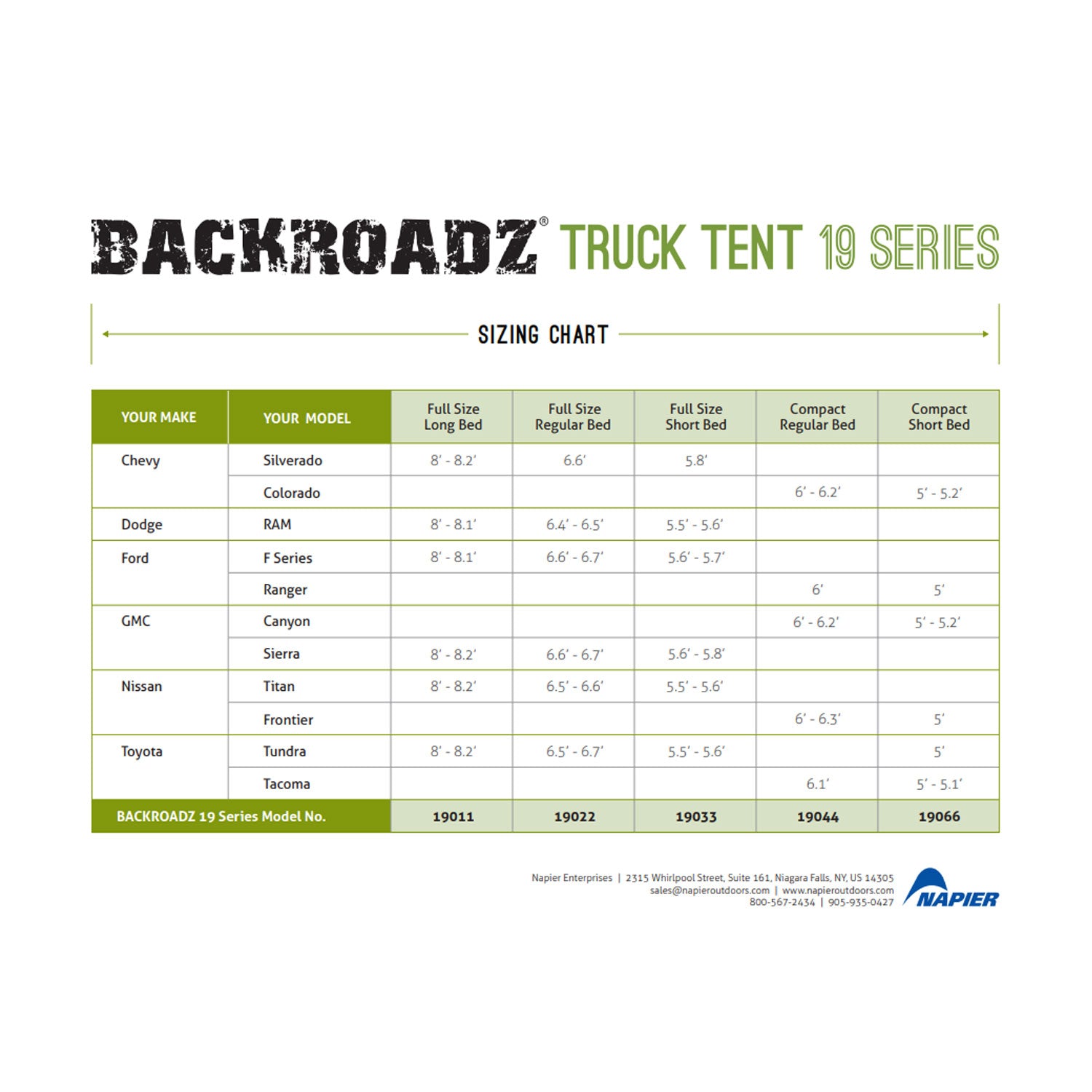 Napier Backroadz 2 Person Truck Tent & AirBedz Lite Truck Air Mattress