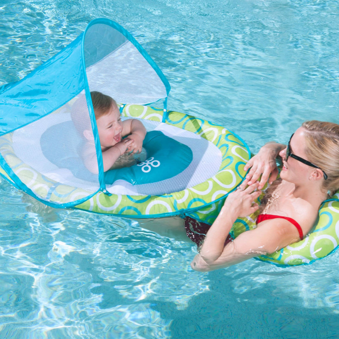 Swimways 9 to 24 Months Mommy and Me Baby Spring Float with Canopy and Mesh Bed