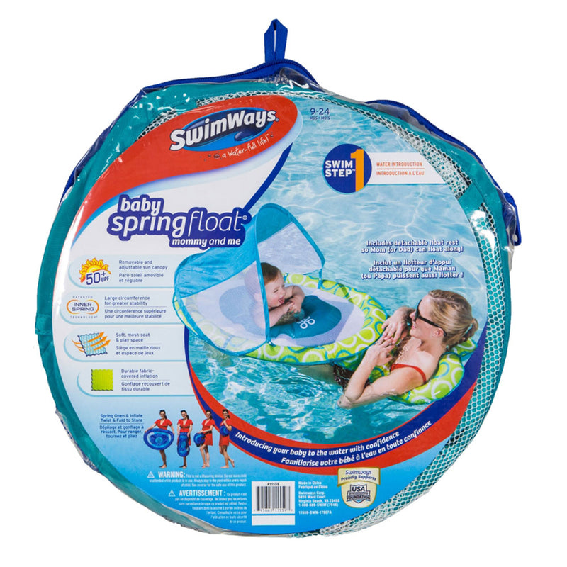 Swimways Mommy and Me Baby Spring Float with Canopy and Mesh Bed (Open Box)