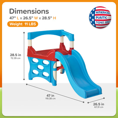 American Plastic Toys Toddler Kids Outdoor Indoor First Climber Slide Playset - VMInnovations