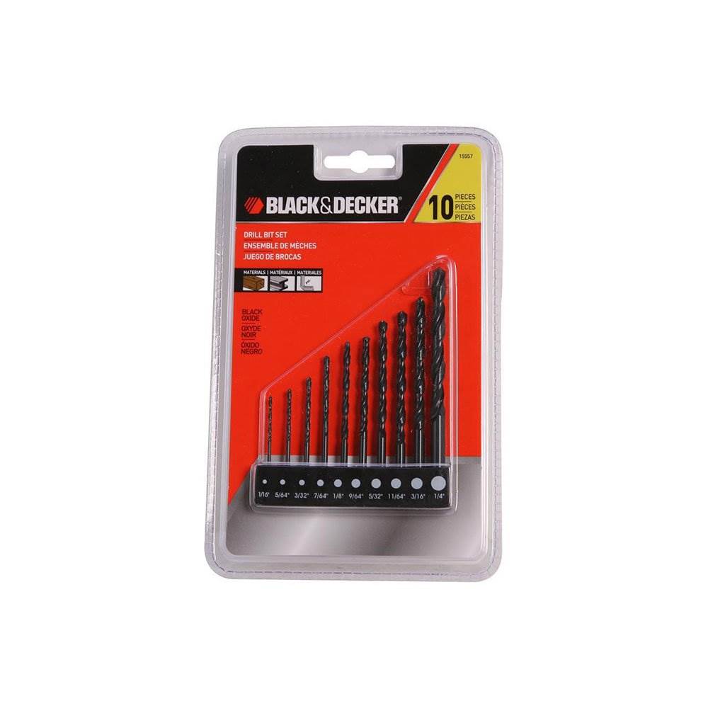 Black & Decker Drill Driver Combo Kit & 10 Piece Bit Set & Picture Hanging Kit