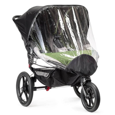 Baby Jogger Summit X3 Double Weather Shield Rain Canopy Stroller Cover, ClearBaby Jogger Summit Terrain X3 Single Seat Swivel Wheel Jogging Stroller, Green