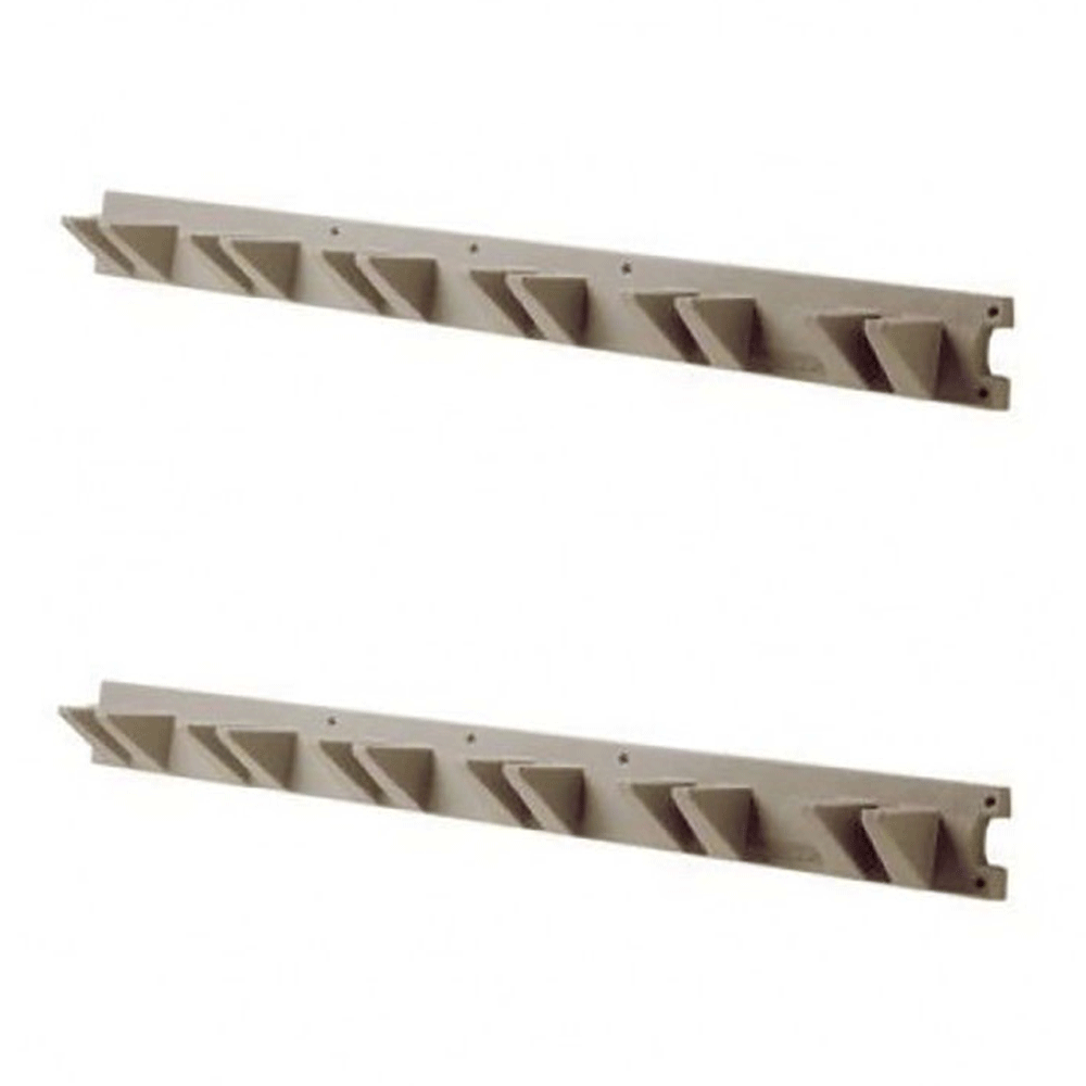 Suncast 4 Foot Wall Mount Long Handled Garden Tool Hanger Organizer (2 pack) - VMInnovations