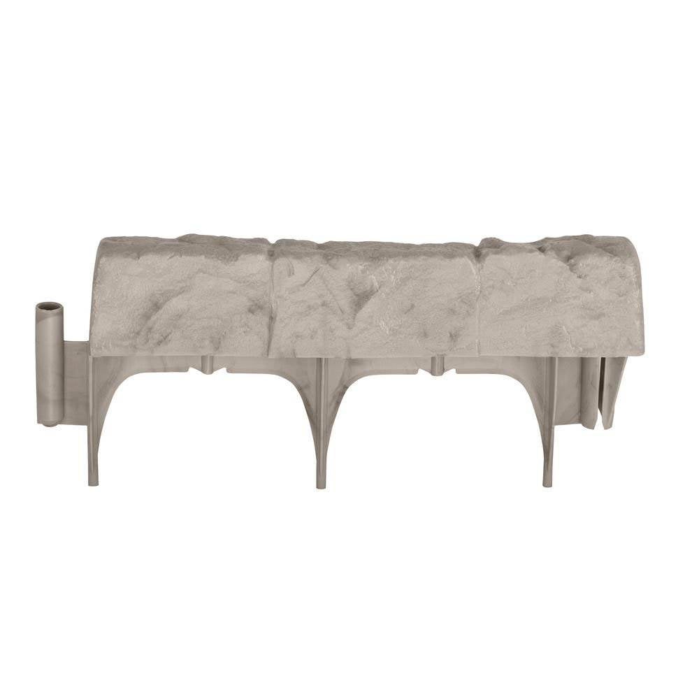 Suncast 10 Piece Landscape Design Border Decorative Rock Stone Edging (4 Pack) - VMInnovations