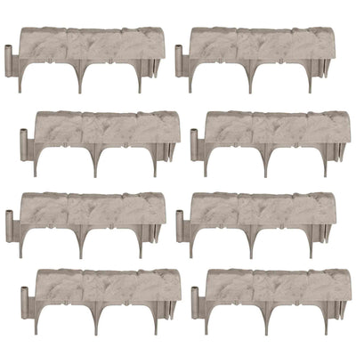 Suncast 10 Piece Landscape Design Border Decorative Rock Stone Edging (8 Pack) - VMInnovations