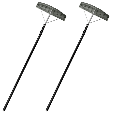 Suncast Lightweight 21 Foot Telescoping Roof Rake with Graphite Blade (2 Pack)