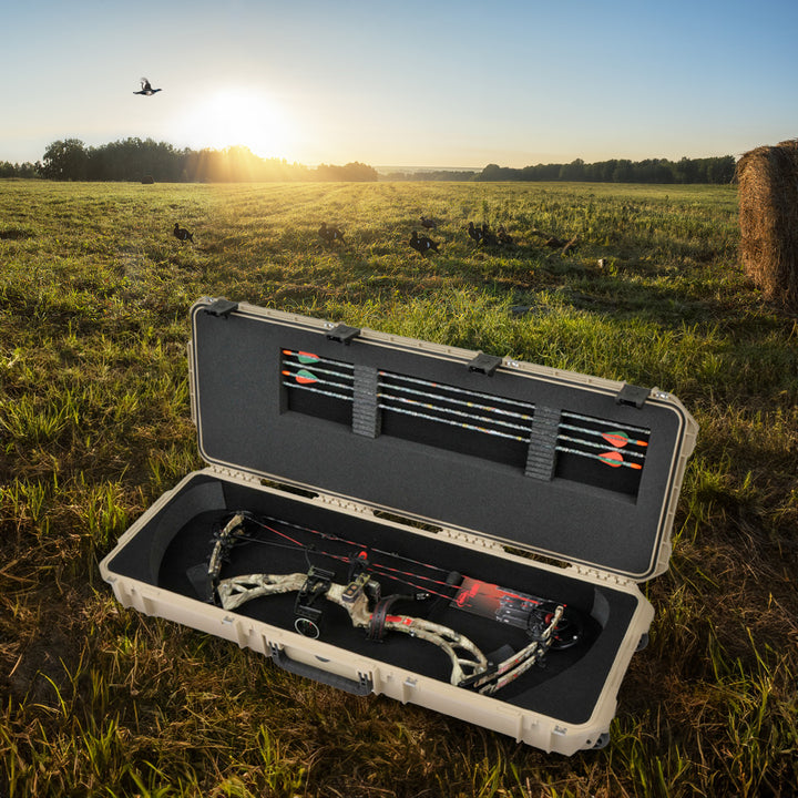 SKB Cases iSeries 4214 Hard Plastic Parallel Limb Bow Crossbow Case, Tan (Used) - VMInnovations