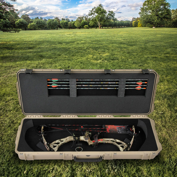 SKB Cases iSeries Hard Plastic Parallel Limb Bow Crossbow Case, Tan (Open Box)