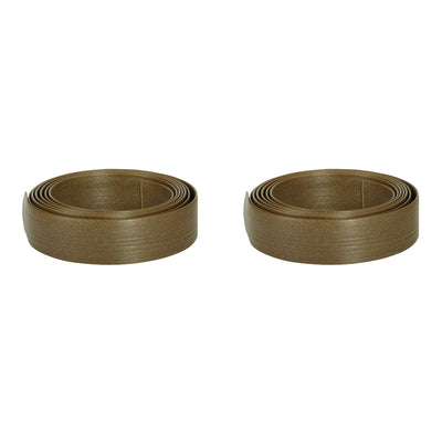 Suncast CE20 Eco Edge Composite Lawn Edging with Wood Grain Texture (2 Pack)
