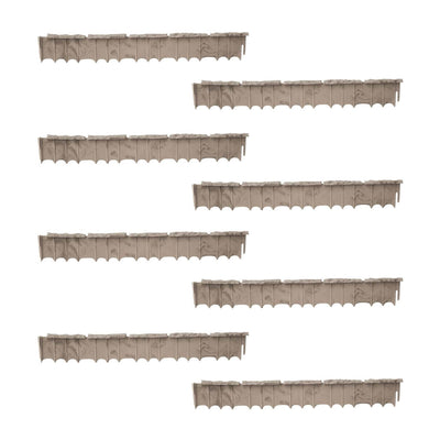 Suncast Quick Edge 35 Inch Single Strip Resin Lawn Edging, Flagstone (8 Pack)